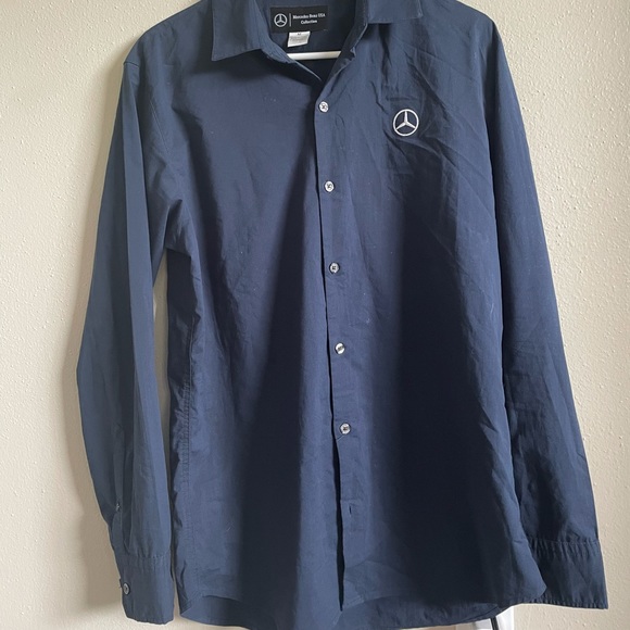 mercedes benz dress shirt Mercedes Crew Shirt L/S; Reflective Striping, Shoulders and Back Yoke   Basics Clothing Store